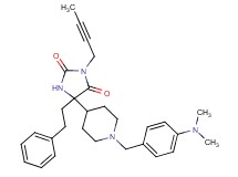 3-(2-butyn-1-yl)-5-{1-[4-(dimethylamino)benzyl]-4-piperidinyl}-5-(2-phenylethyl)-2,4-imidazolidinedione
