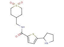 N-[(1,1-dioxidotetrahydro-2H-thiopyran-4-yl)methyl]-5-(2-pyrrolidinyl)-2-thiophenecarboxamide trifluoroacetate