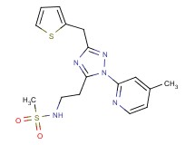 N-{2-[1-(4-methylpyridin-2-yl)-3-(2-thienylmethyl)-1H-1,2,4-triazol-5-yl]ethyl}methanesulfonamide
