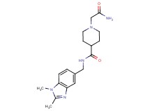 1-(2-amino-2-oxoethyl)-N-[(1,2-dimethyl-1H-benzimidazol-5-yl)methyl]-4-piperidinecarboxamide