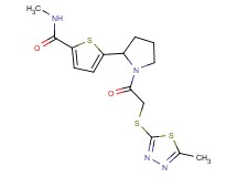 N-methyl-5-(1-{[(5-methyl-1,3,4-thiadiazol-2-yl)thio]acetyl}-2-pyrrolidinyl)-2-thiophenecarboxamide