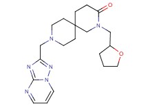 2-(tetrahydrofuran-2-ylmethyl)-9-([1,2,4]triazolo[1,5-a]pyrimidin-2-ylmethyl)-2,9-diazaspiro[5.5]undecan-3-one