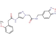 N-(1-{2-[(2,1,3-benzoxadiazol-5-ylmethyl)amino]-2-oxoethyl}-1H-pyrazol-4-yl)-2-(2-methoxyphenyl)acetamide