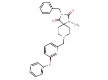 3-benzyl-1-methyl-8-(3-phenoxybenzyl)-1,3,8-triazaspiro[4.5]decane-2,4-dione