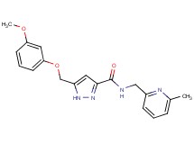 5-[(3-methoxyphenoxy)methyl]-N-[(6-methyl-2-pyridinyl)methyl]-1H-pyrazole-3-carboxamide