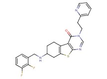 7-[(2,3-difluorobenzyl)amino]-3-[2-(2-pyridinyl)ethyl]-5,6,7,8-tetrahydro[1]benzothieno[2,3-d]pyrimidin-4(3H)-one