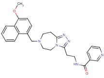 N-(2-{7-[(4-methoxy-1-naphthyl)methyl]-6,7,8,9-tetrahydro-5H-[1,2,4]triazolo[4,3-d][1,4]diazepin-3-yl}ethyl)nicotinamide