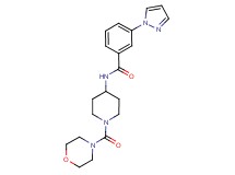 N-[1-(4-morpholinylcarbonyl)-4-piperidinyl]-3-(1H-pyrazol-1-yl)benzamide