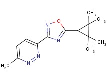3-methyl-6-[5-(2,2,3,3-tetramethylcyclopropyl)-1,2,4-oxadiazol-3-yl]pyridazine