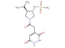 N-{(3S*,4R*)-1-[(3,6-dioxo-1,2,3,6-tetrahydropyridazin-4-yl)acetyl]-4-isopropylpyrrolidin-3-yl}methanesulfonamide