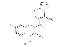 N-(3-fluorobenzyl)-N-(2-methoxy-1-methylethyl)-7-methylpyrazolo[1,5-a]pyrimidine-6-carboxamide