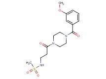 N-{3-[4-(3-methoxybenzoyl)-1-piperazinyl]-3-oxopropyl}methanesulfonamide