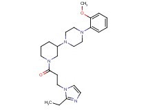 1-{1-[3-(2-ethyl-1H-imidazol-1-yl)propanoyl]-3-piperidinyl}-4-(2-methoxyphenyl)piperazine
