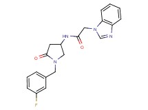 2-(1H-benzimidazol-1-yl)-N-[1-(3-fluorobenzyl)-5-oxo-3-pyrrolidinyl]acetamide