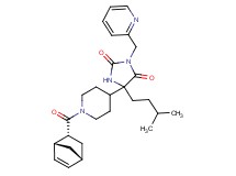 5-{1-[(1R*,2R*,4R*)-bicyclo[2.2.1]hept-5-en-2-ylcarbonyl]-4-piperidinyl}-5-(3-methylbutyl)-3-(2-pyridinylmethyl)-2,4-imidazolidinedione