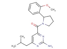 4-isobutyl-6-{[2-(2-methoxyphenyl)pyrrolidin-1-yl]carbonyl}pyrimidin-2-amine