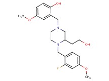 2-{[4-(2-fluoro-4-methoxybenzyl)-3-(2-hydroxyethyl)-1-piperazinyl]methyl}-4-methoxyphenol
