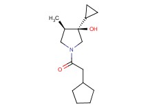 (3R*,4R*)-1-(cyclopentylacetyl)-3-cyclopropyl-4-methyl-3-pyrrolidinol