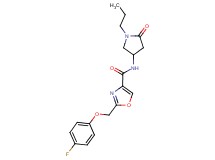 2-[(4-fluorophenoxy)methyl]-N-(5-oxo-1-propylpyrrolidin-3-yl)-1,3-oxazole-4-carboxamide