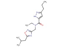 N-ethyl-N-[(5-isobutyl-1,2,4-oxadiazol-3-yl)methyl]-3-propyl-1H-pyrazole-5-carboxamide