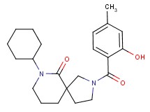 7-cyclohexyl-2-(2-hydroxy-4-methylbenzoyl)-2,7-diazaspiro[4.5]decan-6-one