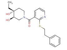 (3R*,4R*)-4-ethyl-1-({2-[(2-phenylethyl)thio]pyridin-3-yl}carbonyl)piperidine-3,4-diol