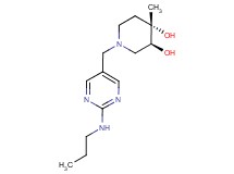 (3S*,4S*)-4-methyl-1-{[2-(propylamino)pyrimidin-5-yl]methyl}piperidine-3,4-diol