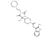 5-methyl-5-{1-[(2-methyl-1H-indol-3-yl)acetyl]-4-piperidinyl}-3-[2-(4-morpholinyl)ethyl]-2,4-imidazolidinedione