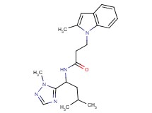 3-(2-methyl-1H-indol-1-yl)-N-[3-methyl-1-(1-methyl-1H-1,2,4-triazol-5-yl)butyl]propanamide