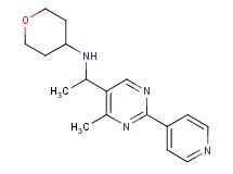 N-{1-[4-methyl-2-(4-pyridinyl)-5-pyrimidinyl]ethyl}tetrahydro-2H-pyran-4-amine