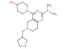 1-[2-(dimethylamino)-6-(tetrahydro-3-furanylmethyl)-5,6,7,8-tetrahydropyrido[4,3-d]pyrimidin-4-yl]-4-piperidinol