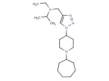 N-{[1-(1-cycloheptylpiperidin-4-yl)-1H-1,2,3-triazol-4-yl]methyl}-N-ethylpropan-2-amine