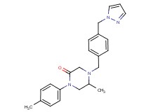 5-methyl-1-(4-methylphenyl)-4-[4-(1H-pyrazol-1-ylmethyl)benzyl]-2-piperazinone