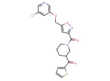 {1-[(5-{[(5-chloro-3-pyridinyl)oxy]methyl}-3-isoxazolyl)carbonyl]-3-piperidinyl}(2-thienyl)methanone