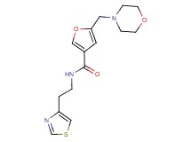 5-(4-morpholinylmethyl)-N-[2-(1,3-thiazol-4-yl)ethyl]-3-furamide
