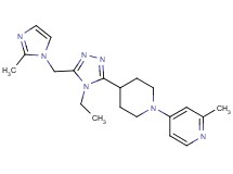 4-(4-{4-ethyl-5-[(2-methyl-1H-imidazol-1-yl)methyl]-4H-1,2,4-triazol-3-yl}piperidin-1-yl)-2-methylpyridine