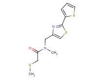 N-methyl-2-(methylthio)-N-{[2-(2-thienyl)-1,3-thiazol-4-yl]methyl}acetamide