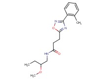 N-(2-methoxybutyl)-3-[3-(2-methylphenyl)-1,2,4-oxadiazol-5-yl]propanamide
