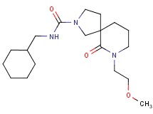 N-(cyclohexylmethyl)-7-(2-methoxyethyl)-6-oxo-2,7-diazaspiro[4.5]decane-2-carboxamide