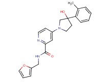 N-(2-furylmethyl)-4-[3-hydroxy-3-(2-methylphenyl)-1-pyrrolidinyl]-2-pyridinecarboxamide