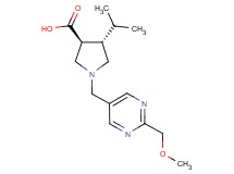 (3S*,4S*)-4-isopropyl-1-{[2-(methoxymethyl)-5-pyrimidinyl]methyl}-3-pyrrolidinecarboxylic acid