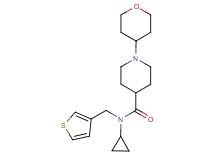 N-cyclopropyl-1-(tetrahydro-2H-pyran-4-yl)-N-(3-thienylmethyl)piperidine-4-carboxamide