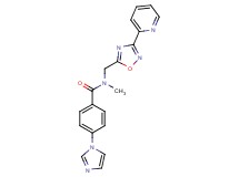 4-(1H-imidazol-1-yl)-N-methyl-N-{[3-(2-pyridinyl)-1,2,4-oxadiazol-5-yl]methyl}benzamide