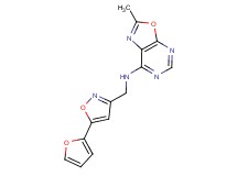 N-{[5-(2-furyl)isoxazol-3-yl]methyl}-2-methyl[1,3]oxazolo[5,4-d]pyrimidin-7-amine
