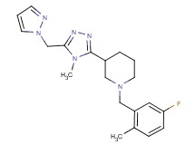 1-(5-fluoro-2-methylbenzyl)-3-[4-methyl-5-(1H-pyrazol-1-ylmethyl)-4H-1,2,4-triazol-3-yl]piperidine