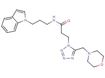 N-[3-(1H-indol-1-yl)propyl]-3-[5-(4-morpholinylmethyl)-1H-tetrazol-1-yl]propanamide