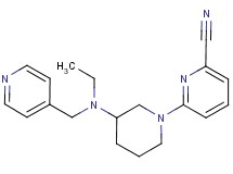 6-{3-[ethyl(4-pyridinylmethyl)amino]-1-piperidinyl}-2-pyridinecarbonitrile