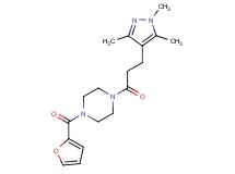 1-(2-furoyl)-4-[3-(1,3,5-trimethyl-1H-pyrazol-4-yl)propanoyl]piperazine