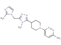 3-methyl-6-(4-{4-methyl-5-[(2-methyl-1H-imidazol-1-yl)methyl]-4H-1,2,4-triazol-3-yl}piperidin-1-yl)pyridazine