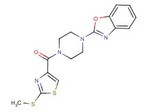 2-(4-{[2-(methylthio)-1,3-thiazol-4-yl]carbonyl}piperazin-1-yl)-1,3-benzoxazole